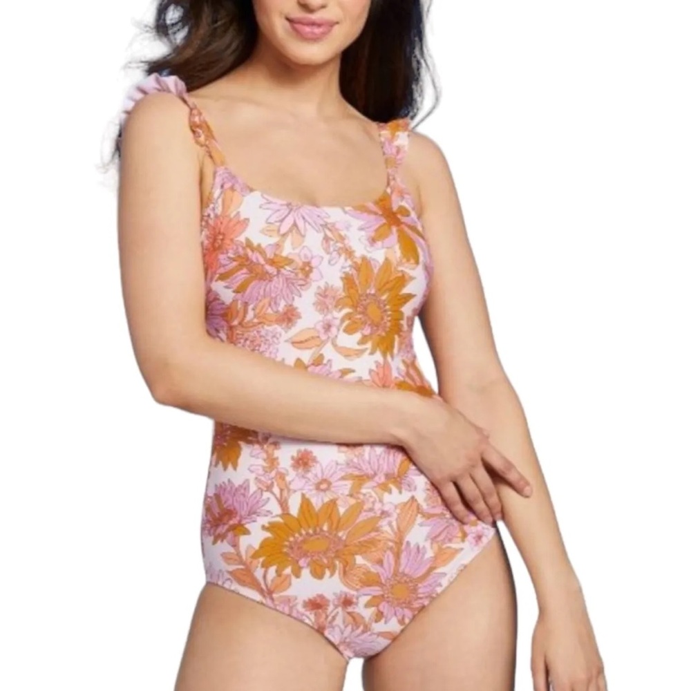 Kona sol floral one piece swim suit